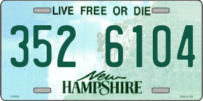 NH license plate 3526104