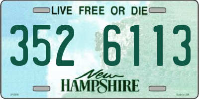 NH license plate 3526113