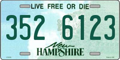 NH license plate 3526123