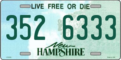 NH license plate 3526333