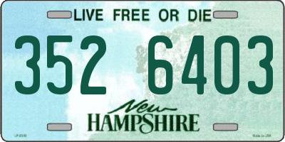 NH license plate 3526403