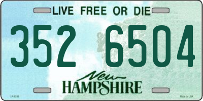 NH license plate 3526504