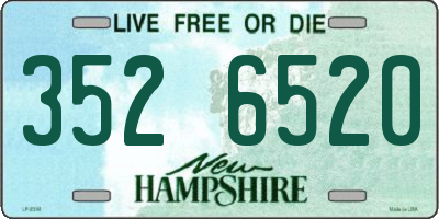 NH license plate 3526520