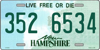 NH license plate 3526534