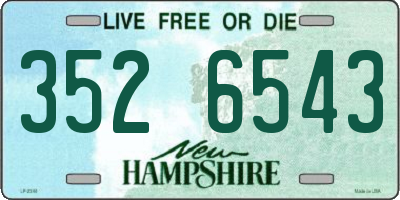 NH license plate 3526543