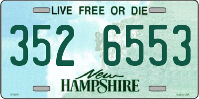 NH license plate 3526553