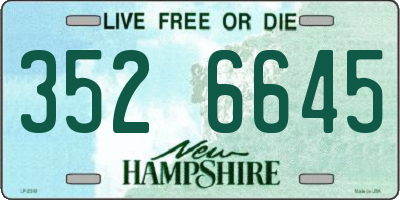 NH license plate 3526645