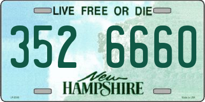 NH license plate 3526660