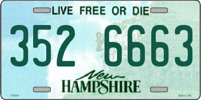 NH license plate 3526663