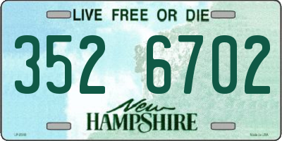 NH license plate 3526702