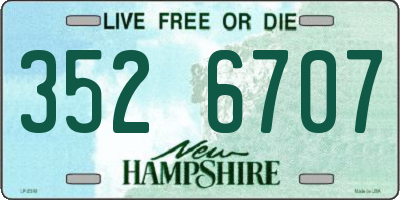 NH license plate 3526707