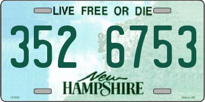NH license plate 3526753