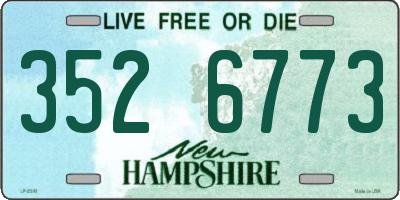 NH license plate 3526773