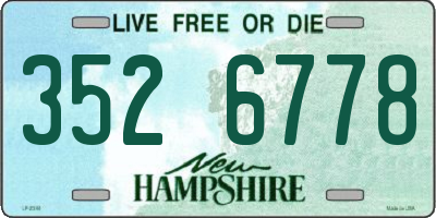 NH license plate 3526778