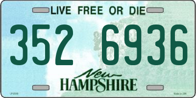 NH license plate 3526936
