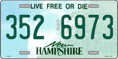 NH license plate 3526973