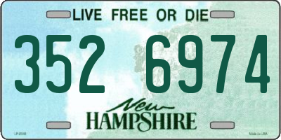 NH license plate 3526974