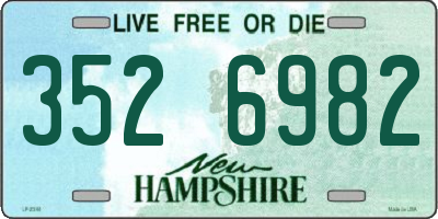 NH license plate 3526982