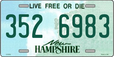 NH license plate 3526983