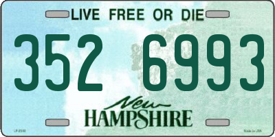 NH license plate 3526993