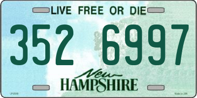 NH license plate 3526997
