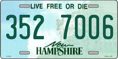 NH license plate 3527006