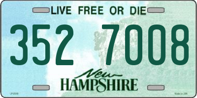 NH license plate 3527008