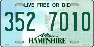 NH license plate 3527010