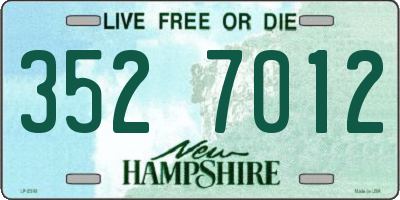 NH license plate 3527012