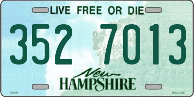 NH license plate 3527013
