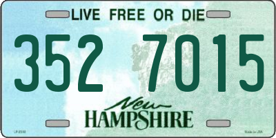 NH license plate 3527015