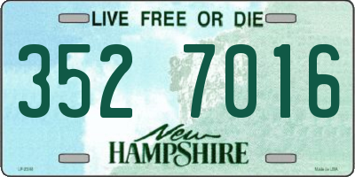NH license plate 3527016