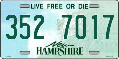 NH license plate 3527017
