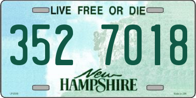 NH license plate 3527018