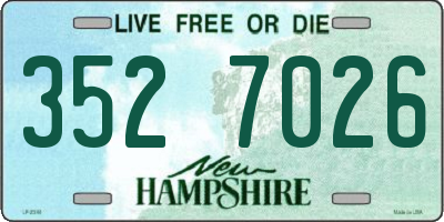 NH license plate 3527026