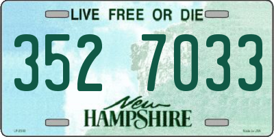 NH license plate 3527033