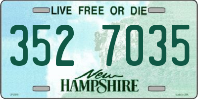 NH license plate 3527035
