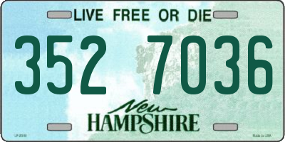 NH license plate 3527036