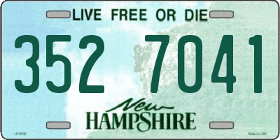 NH license plate 3527041