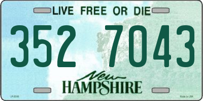 NH license plate 3527043