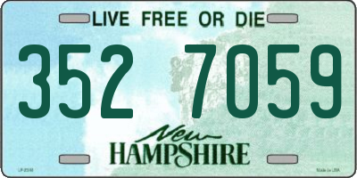 NH license plate 3527059