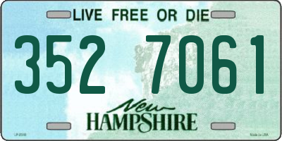 NH license plate 3527061