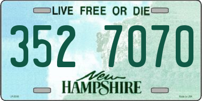 NH license plate 3527070