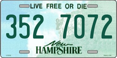 NH license plate 3527072