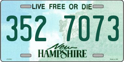 NH license plate 3527073