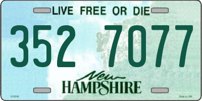 NH license plate 3527077