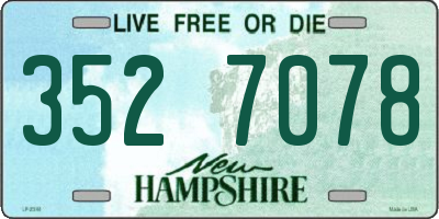 NH license plate 3527078