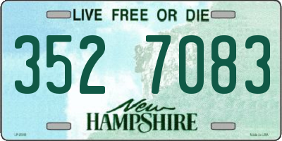 NH license plate 3527083