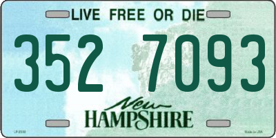 NH license plate 3527093