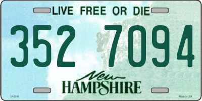 NH license plate 3527094
